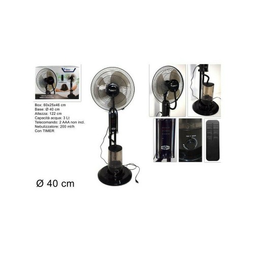 Ventilatore Nebulizzatore A Piantana Con Telecomando E Timer - 3 Lt Ventilatore Nebulizzatore A Piantana Con Telecomando E Timer - 3 Lt